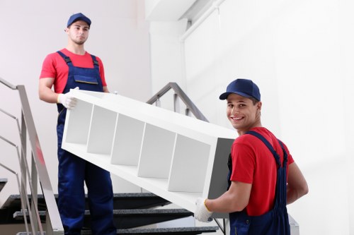 Loading an office move vehicle in Westwimbledon with access planning