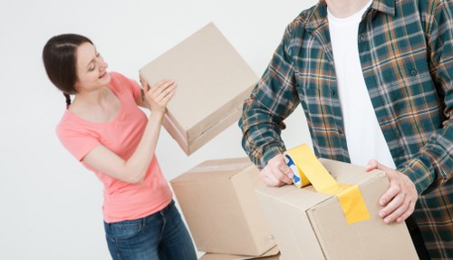 Commercial moving team planning a business relocation in Westwimbledon