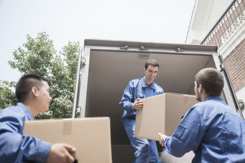 Careful loading of furniture for a local Westwimbledon home removal