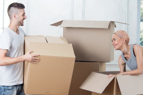 Westwimbledon customers preparing for a furniture and box relocation