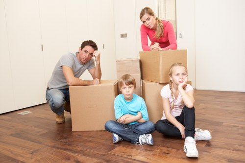 Packing and lifting support for a Westwimbledon house move