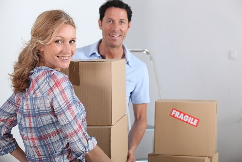 Removal van loaded for a nearby Westwimbledon relocation